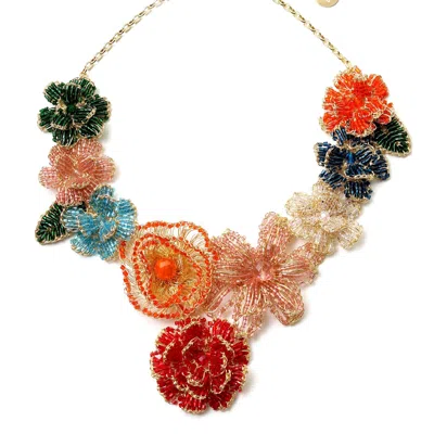 Lavish By Tricia Milaneze Women's Multicolor Blossom Handmade Necklace