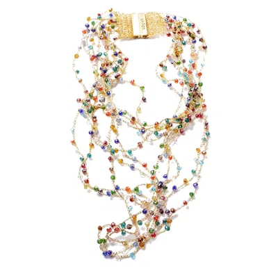 Lavish By Tricia Milaneze Women's Multicolor Multi Strings Handmade Necklace