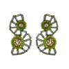 Lavish By Tricia Milaneze Women's Neon Green Mix Themis Handmade Crochet Earrings