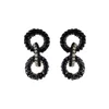 Lavish By Tricia Milaneze Women's Neutrals / Black / Silver Royal Black Mix Lola Handmade Crochet Earrings