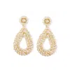 Lavish By Tricia Milaneze Women's Neutrals Clear & Gold Diana Handmade Earrings In Yellow