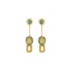 Lavish By Tricia Milaneze Women's Neutrals / Gold / Blue Seafoam Blue Mix Tyche Mini Handmade Crochet Earrings