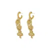 Lavish By Tricia Milaneze Women's Neutrals / Gold Clear & Gold Full House Handmade Crochet Earrings In Gold
