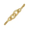 Lavish By Tricia Milaneze Women's Neutrals / Gold Clear & Gold Minerva Handmade Crochet Bracelet