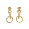 Lavish By Tricia Milaneze Women's Neutrals / Gold / White White & Gold Grace Handmade Crochet Earrings