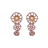 Lavish By Tricia Milaneze Women's Neutrals / Pink / Purple Breeze Lavender Mix Themis Cascade Handmade Earrings