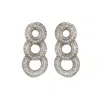 Lavish By Tricia Milaneze Women's Neutrals / Silver Clear & Silver Gush Handmade Crochet Earrings