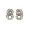 Lavish By Tricia Milaneze Women's Neutrals / Silver Clear & Silver Gush Small Handmade Crochet Earrings