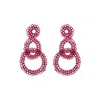Lavish By Tricia Milaneze Women's Pink / Purple All Pink Artemis Handmade Crochet Earrings