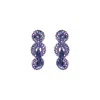 Lavish By Tricia Milaneze Women's Pink / Purple / Blue Neon Purple Mix Moira Cascade Handmade Earrings