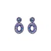 Lavish By Tricia Milaneze Women's Pink / Purple / Blue Neon Purple Mix Moira Drop Handmade Earrings