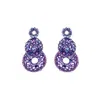 Lavish By Tricia Milaneze Women's Pink / Purple / Blue Neon Purple Mix Moira Trio Handmade Earrings