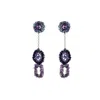 Lavish By Tricia Milaneze Women's Pink / Purple / Blue Neon Purple Mix Tyche Mini Handmade Crochet Earrings