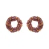 Lavish By Tricia Milaneze Women's Pink / Purple / Rose Gold Breeze Lavender Mix Helix Post Handmade Crochet Earrings