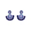Lavish By Tricia Milaneze Women's Pink / Purple / Silver Neon Purple Mix Althea Mini Dangle Handmade Earrings
