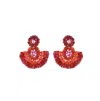 Lavish By Tricia Milaneze Women's Pink / Purple / Yellow Neon Fuchsia Mix Althea Mini Dangle Handmade Earrings