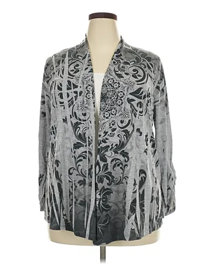 Pre-owned Lavish Cardigan Sweater In Silver