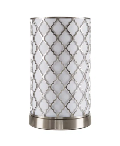 Lavish Home 11.5" Led Uplight Table Lamp In Brushed Silver