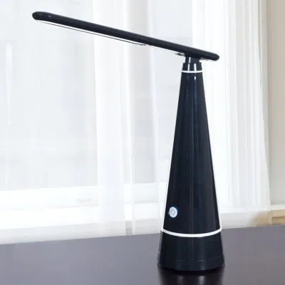 Lavish Home 15" Desk Lamp, Contemporary Slim Led Desk Lamp - Black