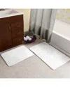 Lavish Home 2p Memory Foam Bath Mat Set In White
