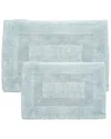Lavish Home 2pc Cotton Plush Bathroom Mat Rug Set In Green