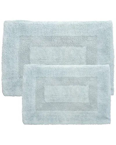 Lavish Home 2pc Cotton Plush Bathroom Mat Rug Set In Green