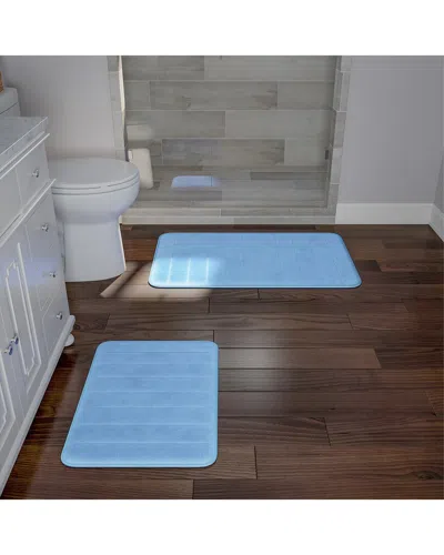 LAVISH HOME LAVISH HOME 2PC MEMORY FOAM QUICK DRY BATH MAT