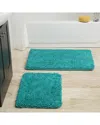 Lavish Home 2pc Memory Foam Shag Bath Mat In Green