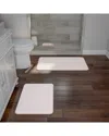 Lavish Home 2pc Soft Memory Foam Bath Mat Set In Ivory