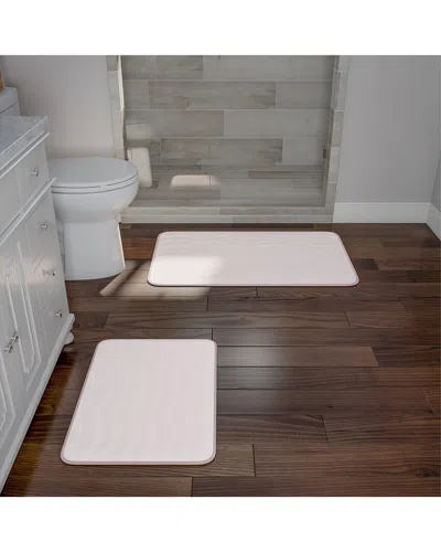 LAVISH HOME LAVISH HOME 2PC SOFT MEMORY FOAM BATH MAT SET