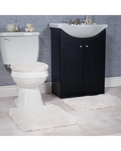 LAVISH HOME LAVISH HOME 3PC SUPER PLUSH BATH RUG SET