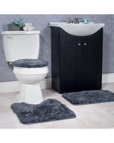 LAVISH HOME LAVISH HOME 3PC SUPER PLUSH BATH RUG SET