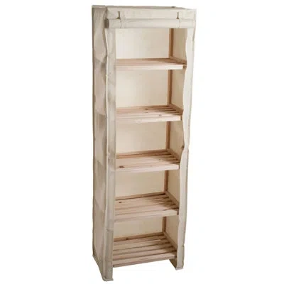 Lavish Home 5-tier Storage Organizer - Wood Shelving Unit For Shoes, Clothing, Toiletries, Towels, And More In Matte Black