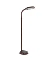 Lavish Home 62.5" Full Spectrum Natural Sunlight Floor Lamp In Brown Woodgrain
