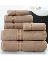 Lavish Home 6pc Cotton Towel Set In Taupe