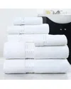 Lavish Home 6pc Cotton Towel Set In White