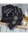 Lavish Home 8pc Cotton Towel Set In Gray