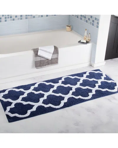 LAVISH HOME LAVISH HOME COTTON EXTRA LONG BATH MAT