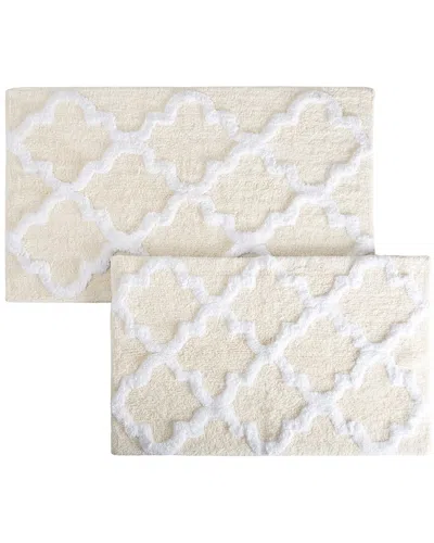 LAVISH HOME LAVISH HOME COTTON PLUSH 2PC BATH MAT SET