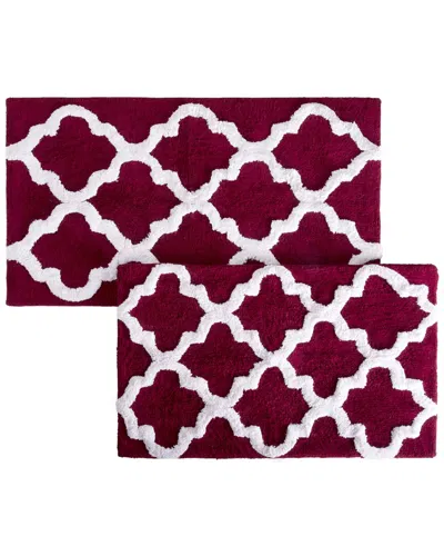 LAVISH HOME LAVISH HOME COTTON PLUSH 2PC BATH MAT SET