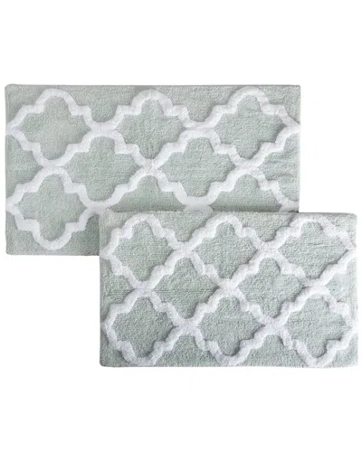 LAVISH HOME LAVISH HOME COTTON PLUSH 2PC BATH MAT SET