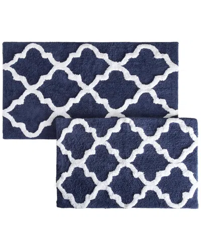 LAVISH HOME LAVISH HOME COTTON PLUSH 2PC BATH MAT SET