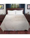 Lavish Home Faux Mink Cozy Weighted Blanket In Beige