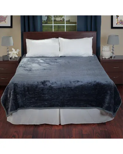 Lavish Home Faux Mink Cozy Weighted Blanket In Grey