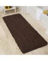 Lavish Home Memory Foam Non-slip Bath Mat In Chocolate