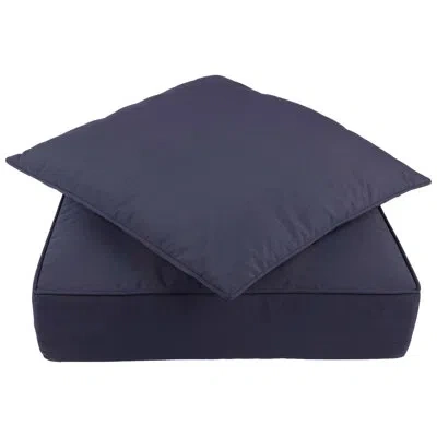 Lavish Home Outdoor Cushion - 24x24 Outdoor Chair Cushions With Sun And Water-resistant Removable Covers - Memor In Navy