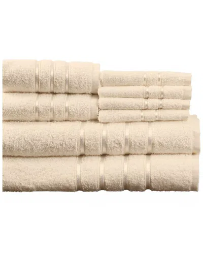 LAVISH HOME LAVISH HOME PLUSH 650 GSM 8PC BATH TOWEL SET