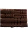Lavish Home Plush 650 Gsm 8pc Bath Towel Set In Chocolate