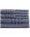 Lavish Home Plush 650 Gsm 8pc Bath Towel Set In Silver
