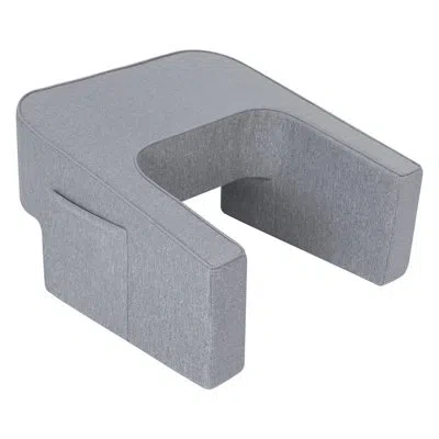 Lavish Home Reading Pillow For Gaming - Lap Desk Pillow With Arm Rests, Storage Pockets, And Removable Washable  In Mutli